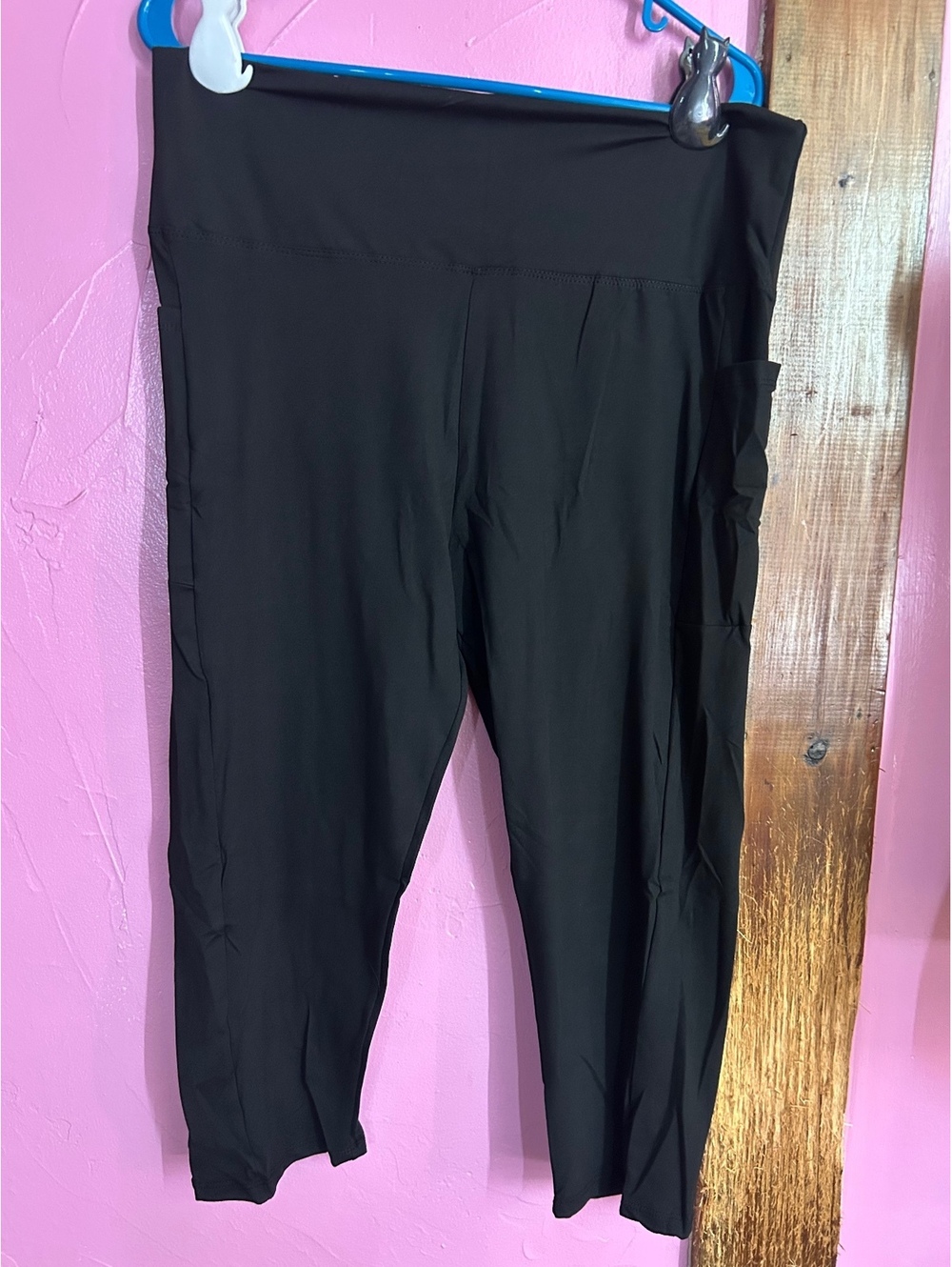 Set of 3 Black Leggings with Side Pocket 2XL